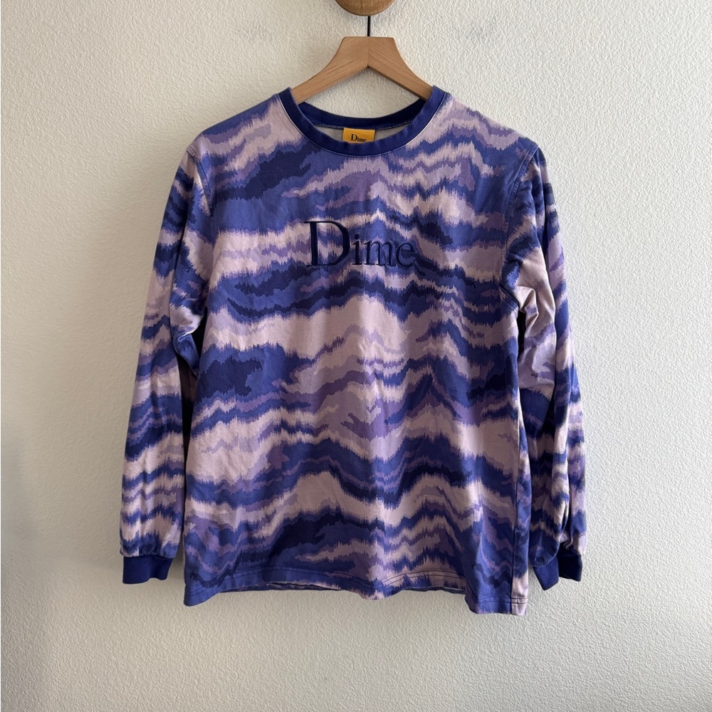 Dime Mens Frequency Purple Long Sleeve Shirt